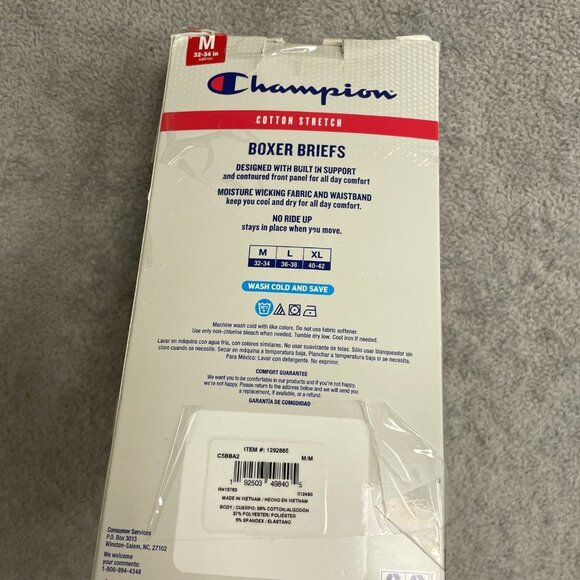 NEW Champion Men's M Cotton Stretch Boxer Briefs 5-Pack Multicolor - Picture 3 of 4